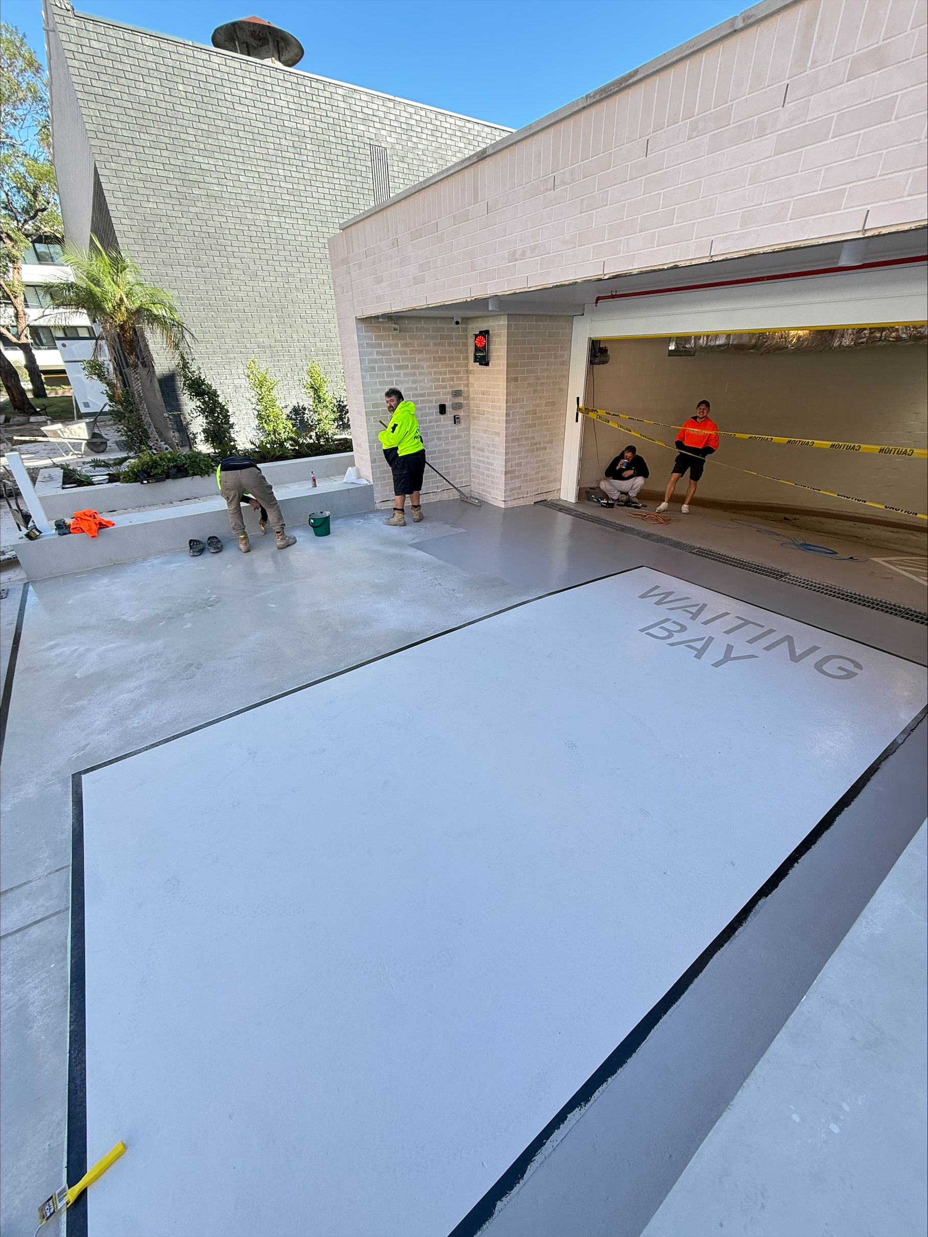 Epoxy floor application  -  commercial