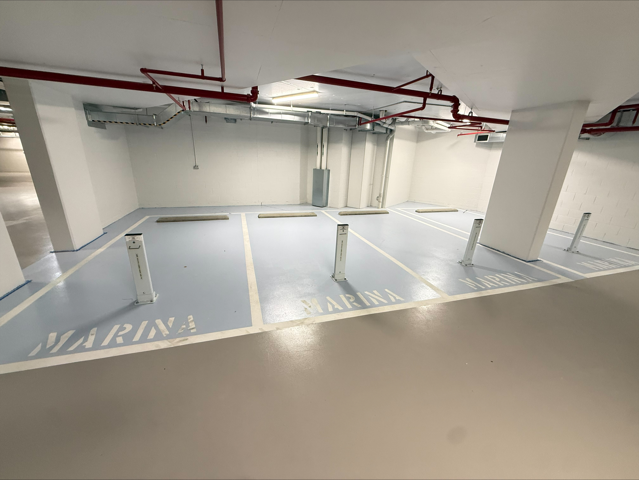 Marina carpark epoxy flooring